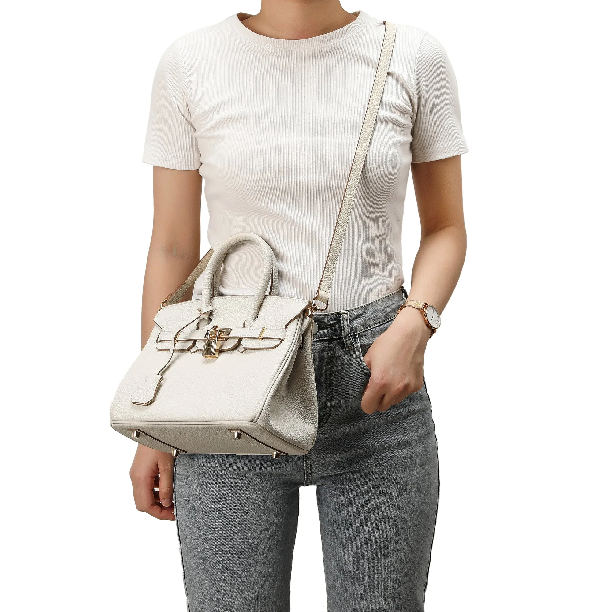 Top-Grain Leather Shoulder Bag