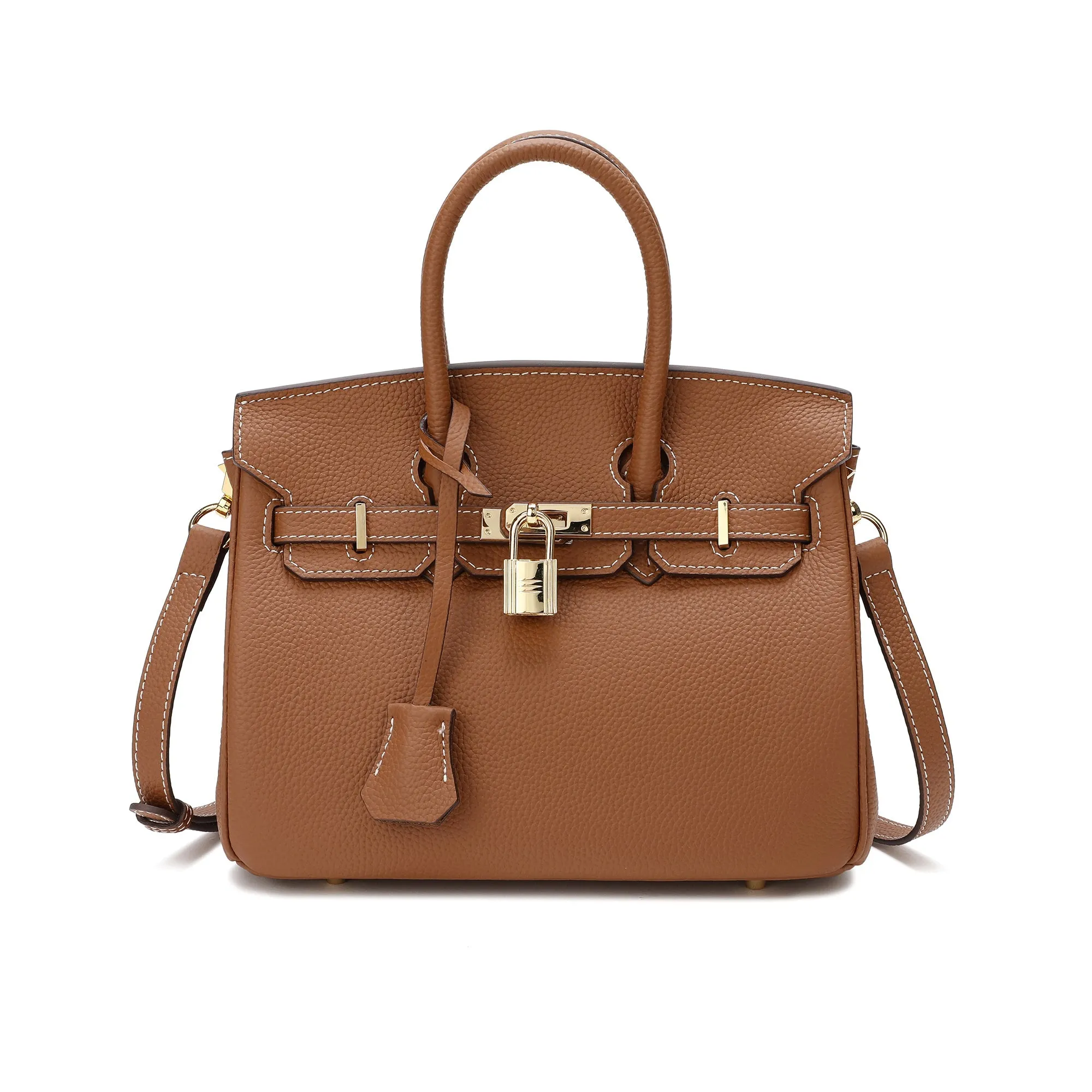 Top-Grain Leather Shoulder Bag