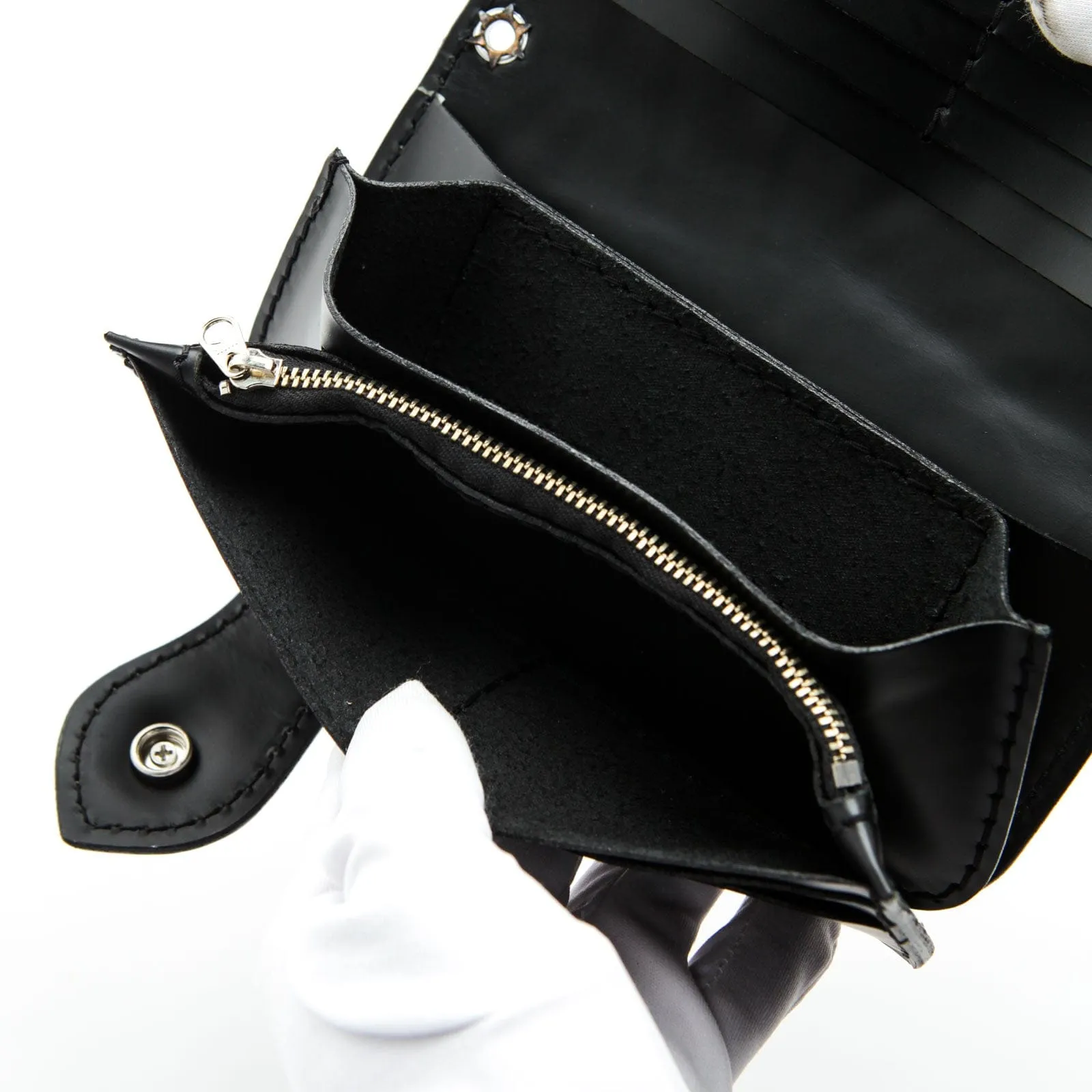 Tribal Skull Carved Genuine Leather Biker Wallet