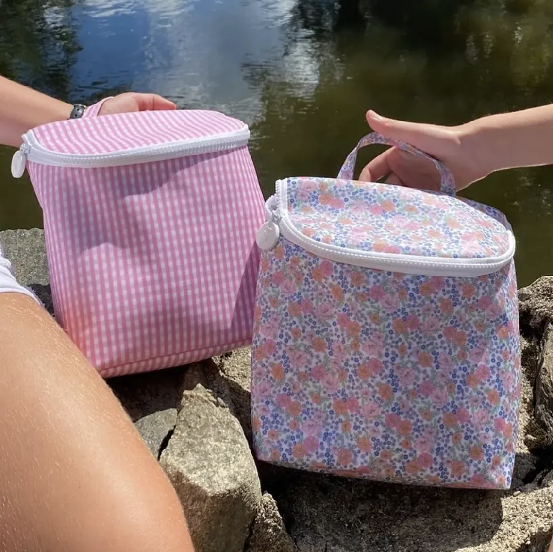 TRVL Design - Take Away- Insulated Bag - Baby Gift - Pink Gingham