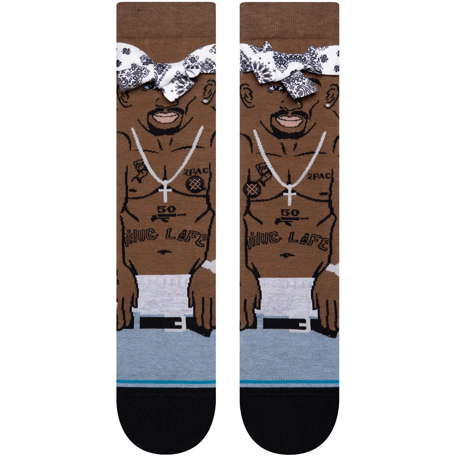 Tupac Resurrected Crew Sock