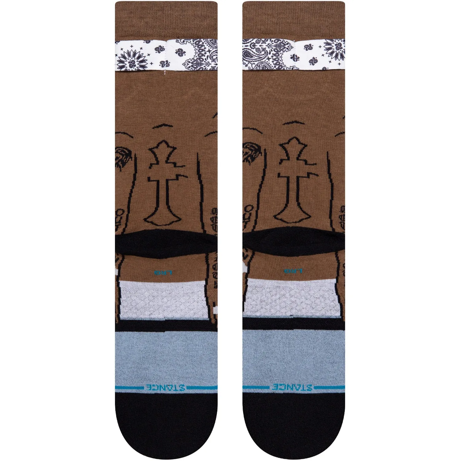 Tupac Resurrected Crew Sock