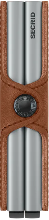 Twinwallet Vintage Cognac-Silver
