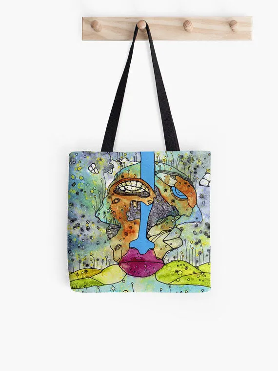 'Two Faced' Tote Bag - Beach Bag