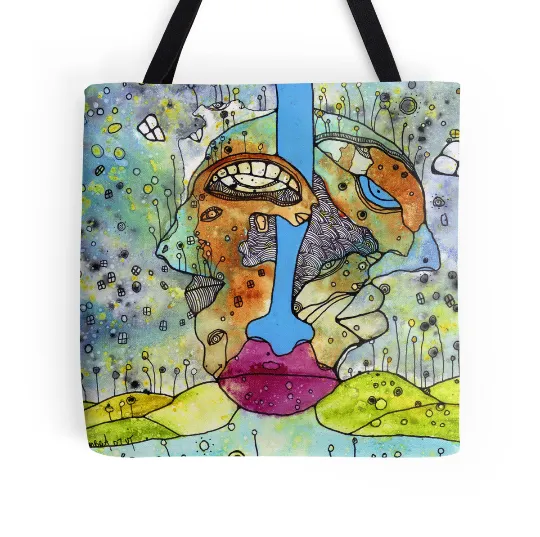 'Two Faced' Tote Bag - Beach Bag