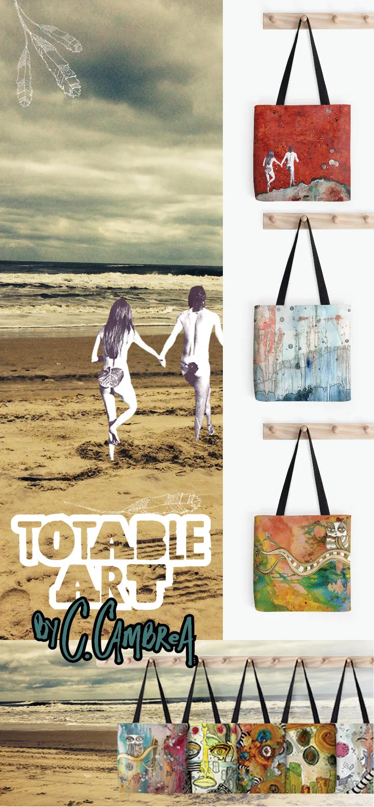 'Two Faced' Tote Bag - Beach Bag