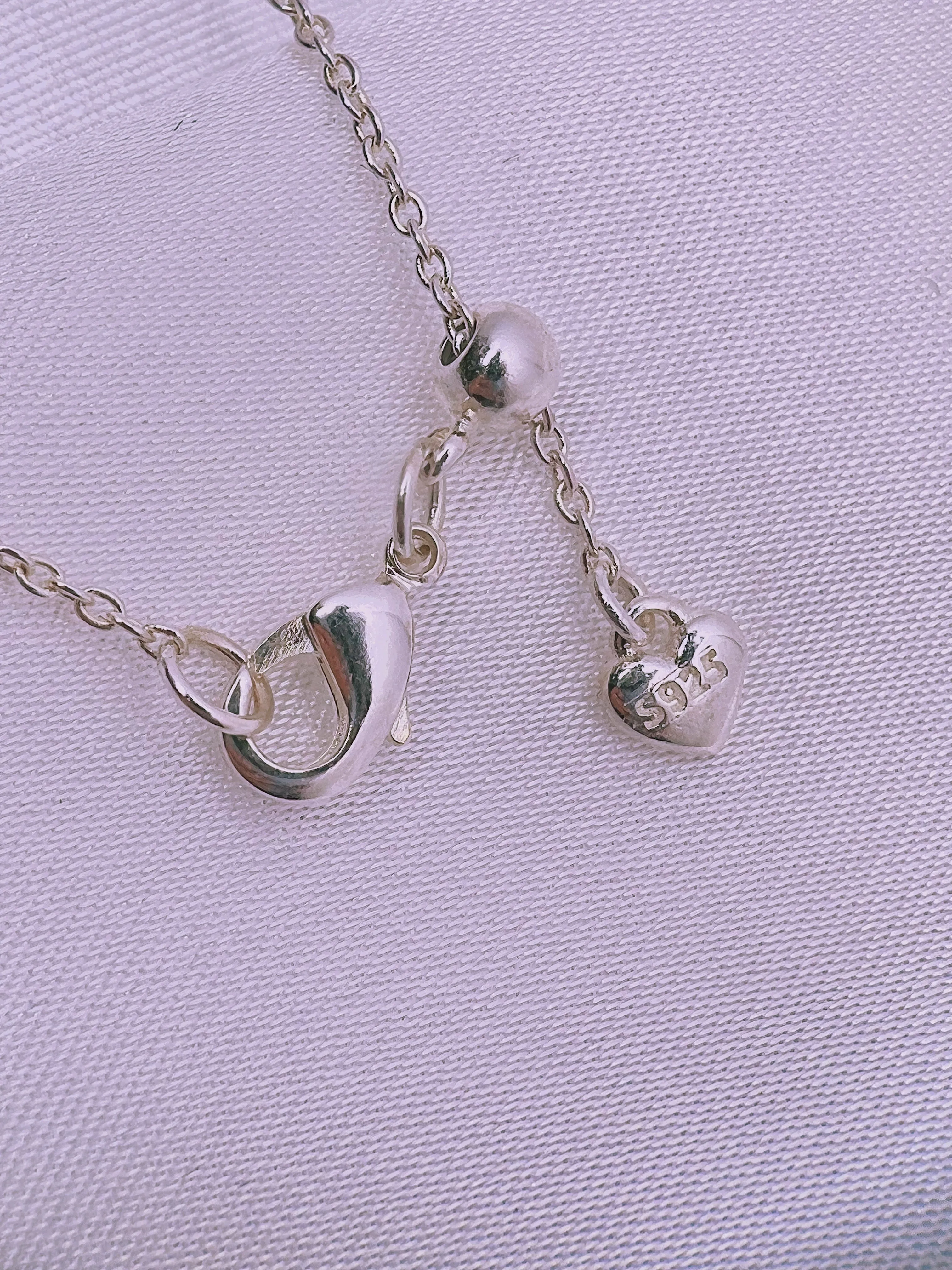 Two Tone Heart Necklace