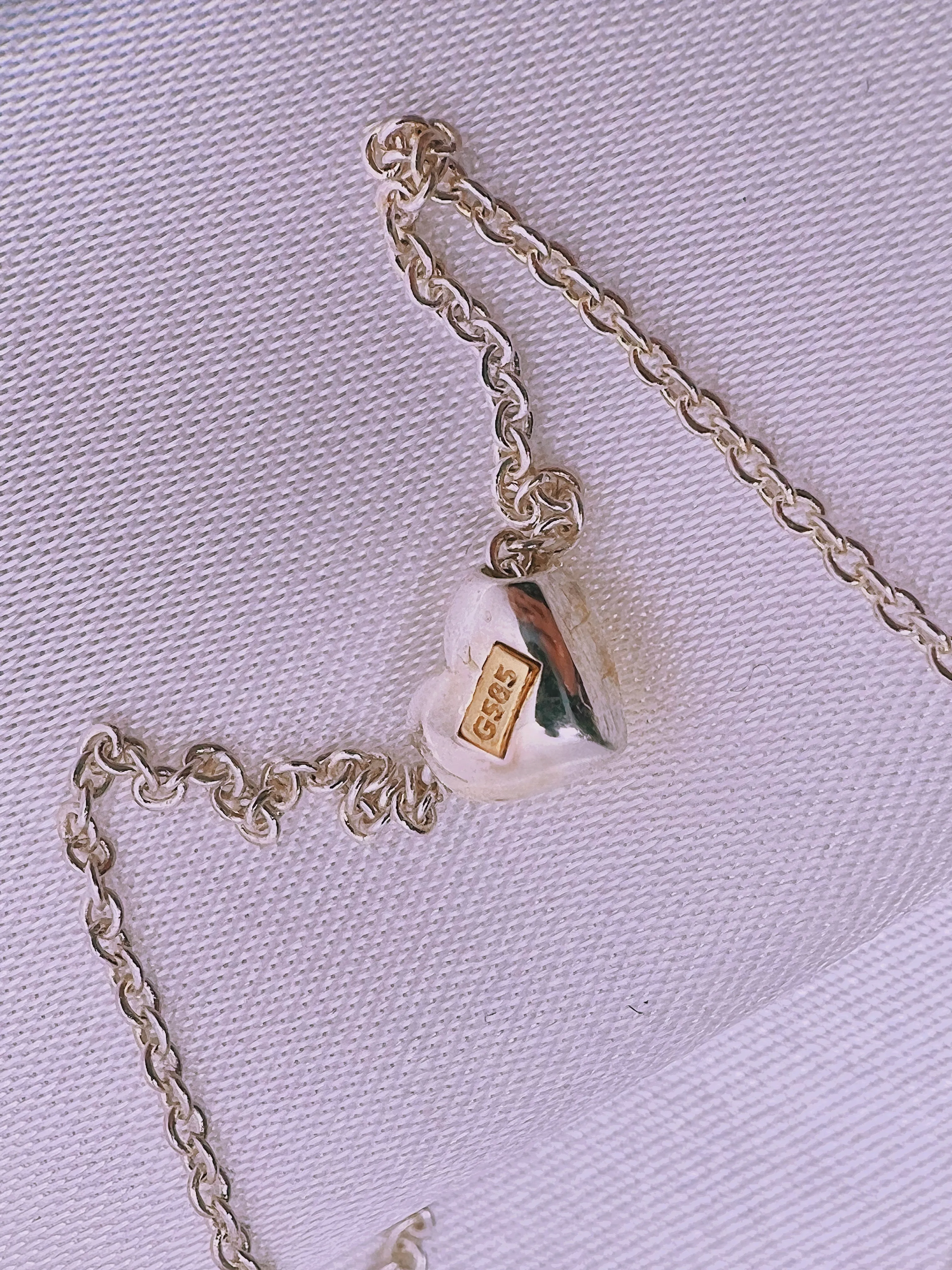 Two Tone Heart Necklace