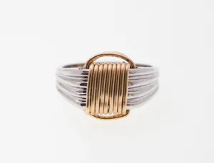 Two Tone Single Knot Ring