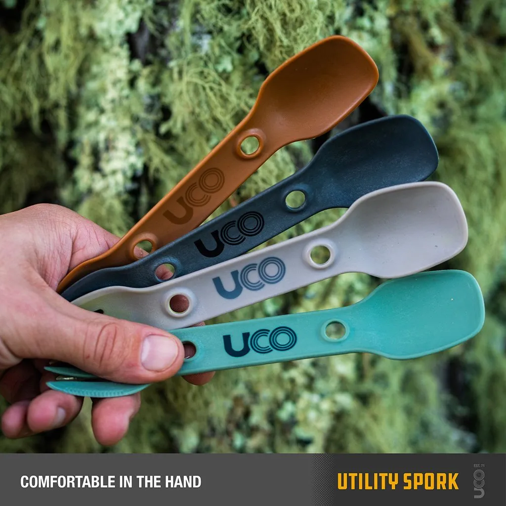 UCO Corporation - Spork 4 Pack with Tether (Classic Orange)