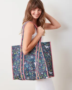 Unicorns Garden - The Traveler Tote - Indigo