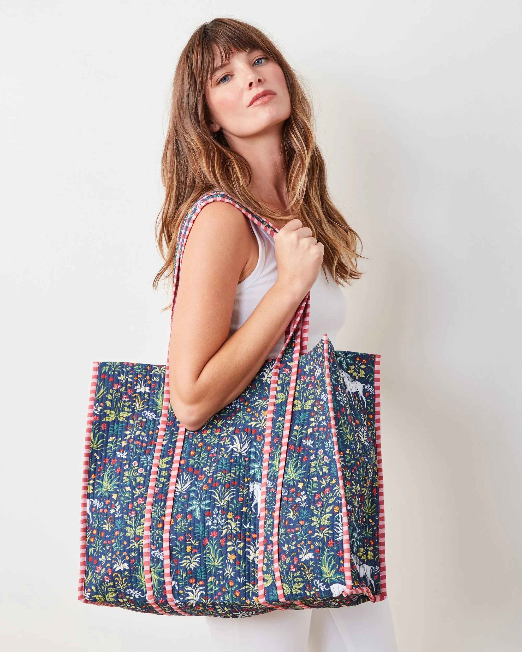 Unicorns Garden - The Traveler Tote - Indigo