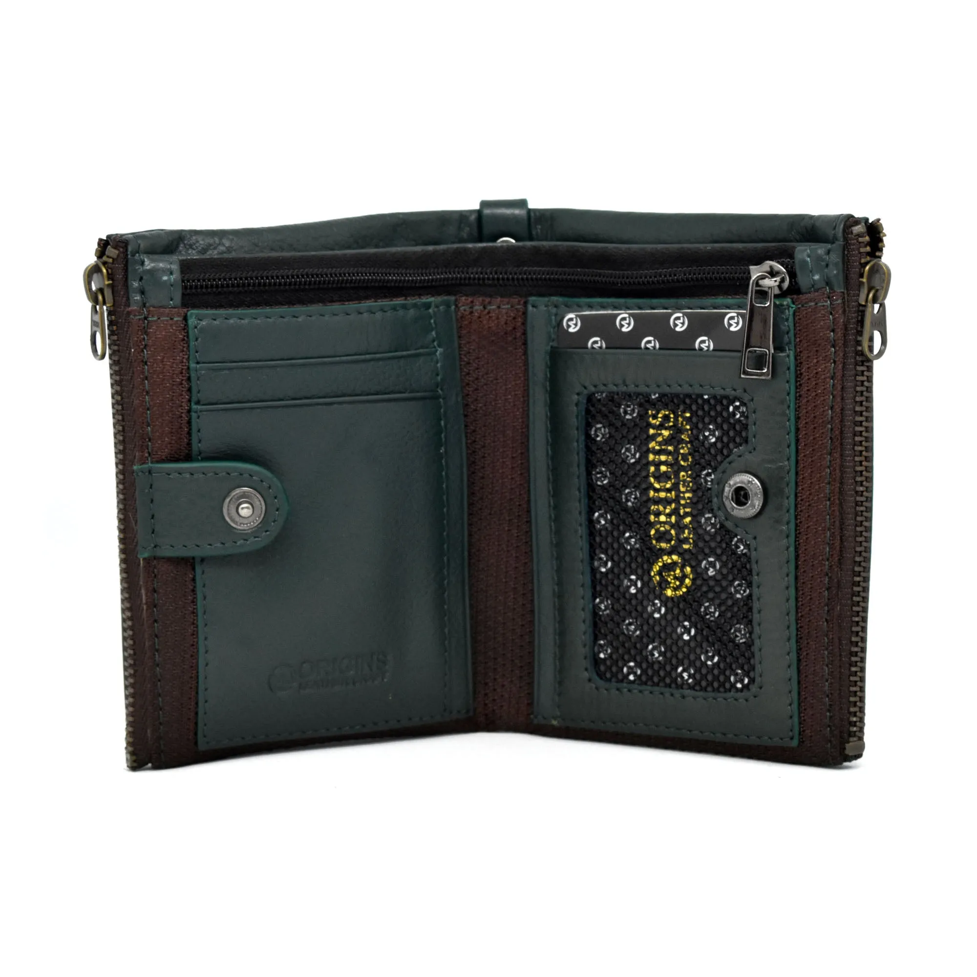 Unique Style Pocket Size Premium Quality Leather Wallet for Men | ORGN Wallet 03 Dark Green