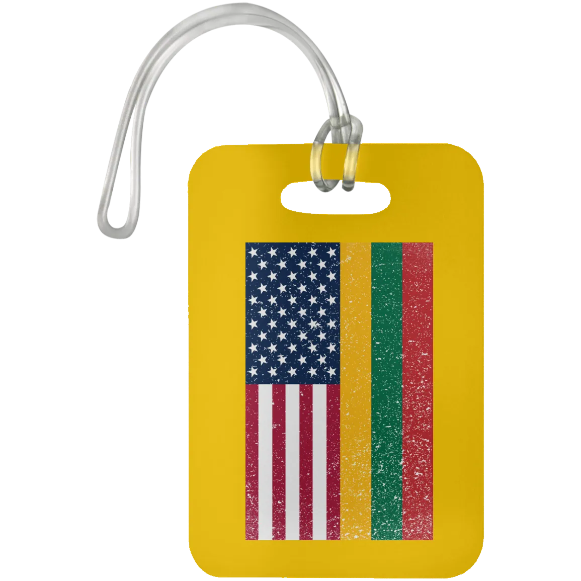 USA Lithuania Flag - Luggage Bag Tag