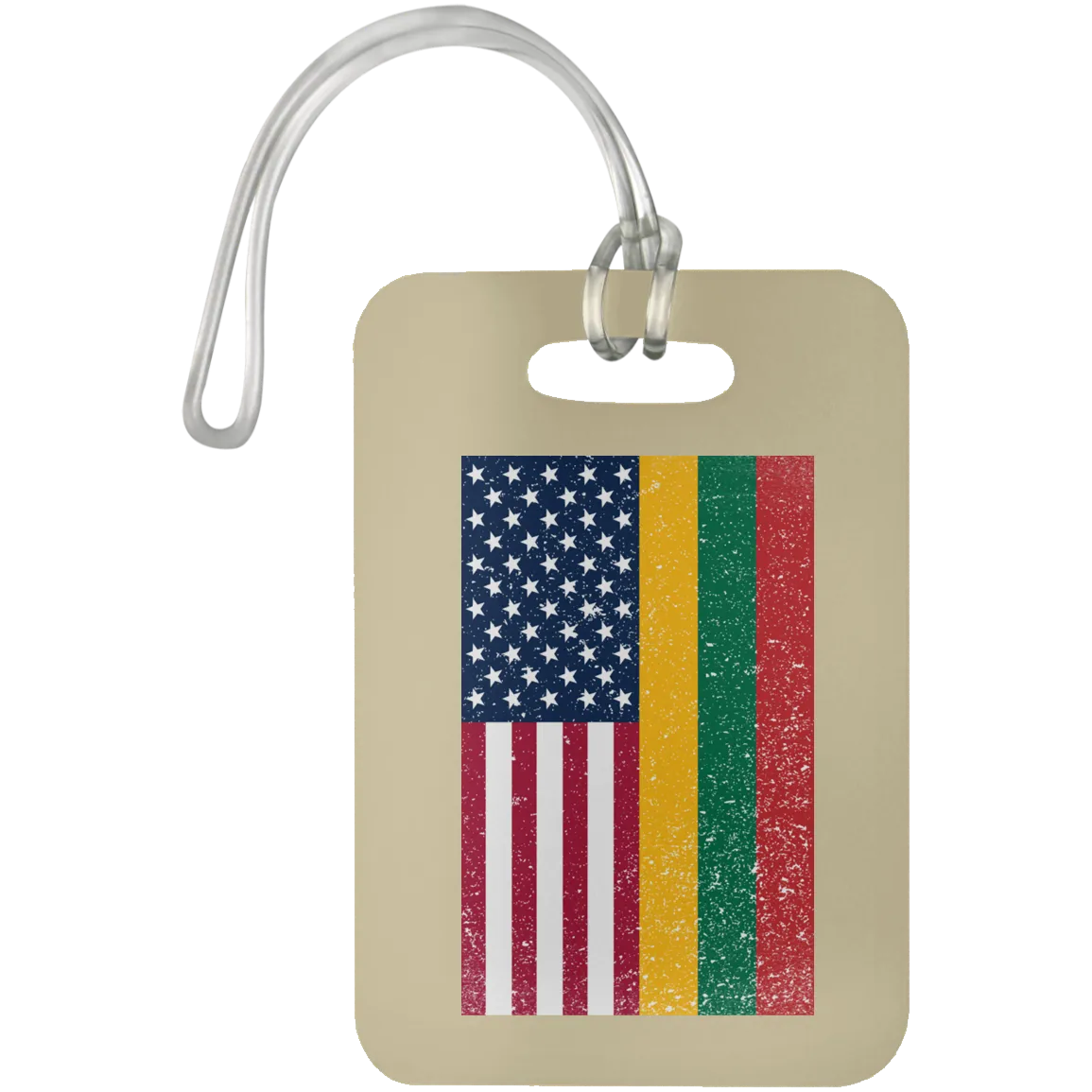 USA Lithuania Flag - Luggage Bag Tag