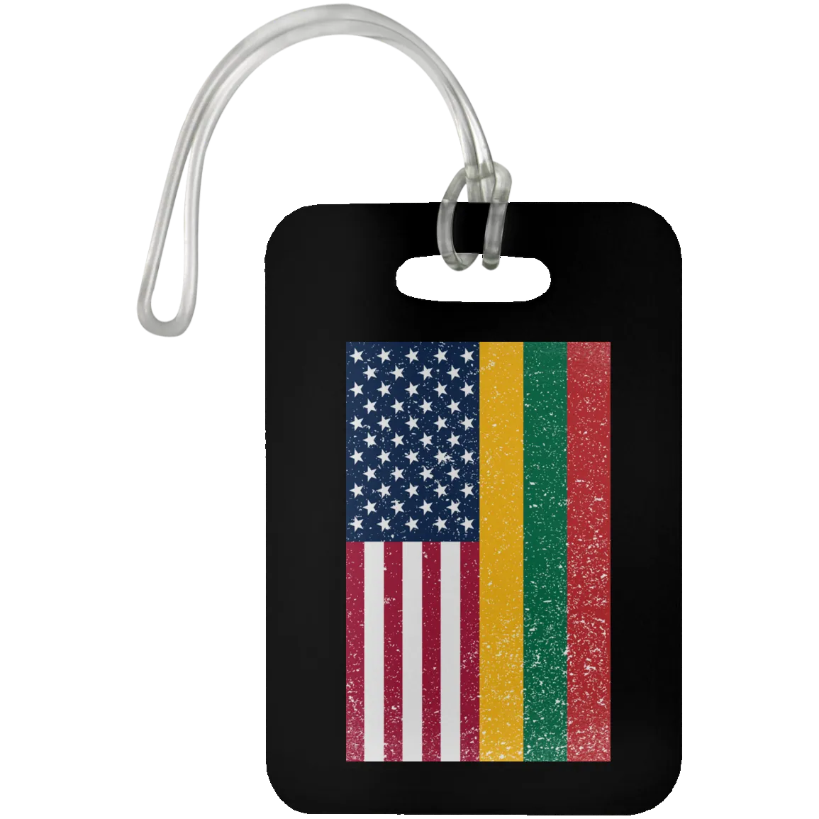 USA Lithuania Flag - Luggage Bag Tag