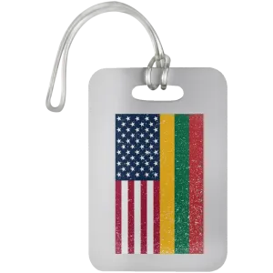 USA Lithuania Flag - Luggage Bag Tag