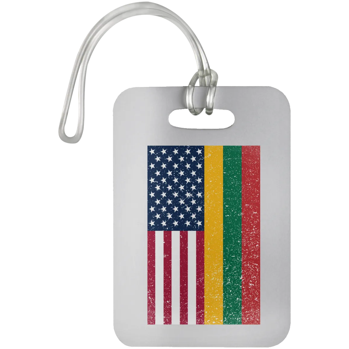 USA Lithuania Flag - Luggage Bag Tag