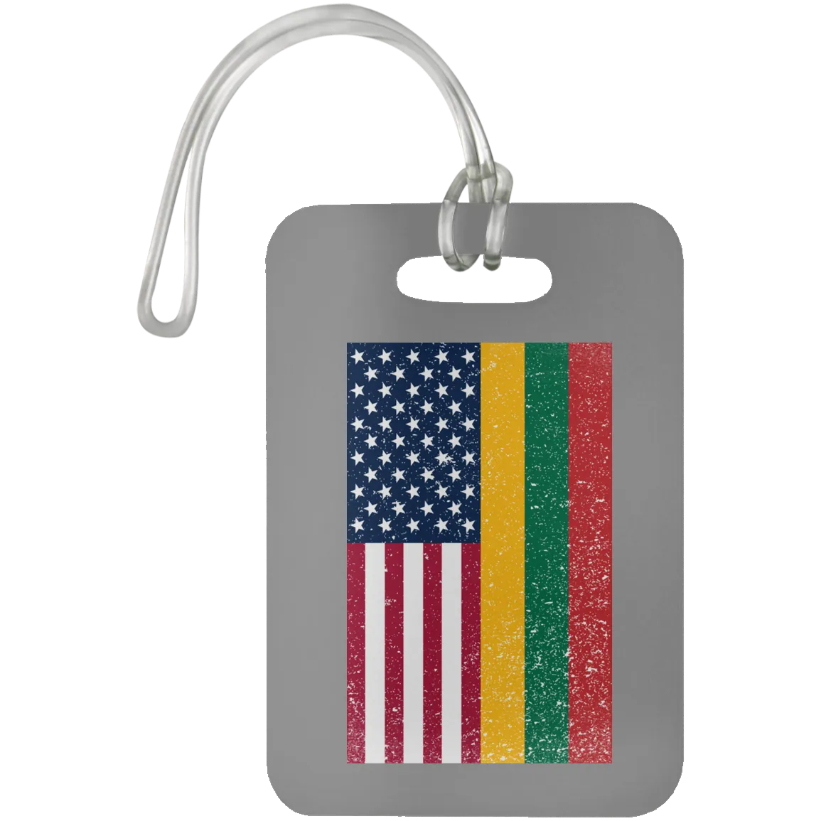 USA Lithuania Flag - Luggage Bag Tag