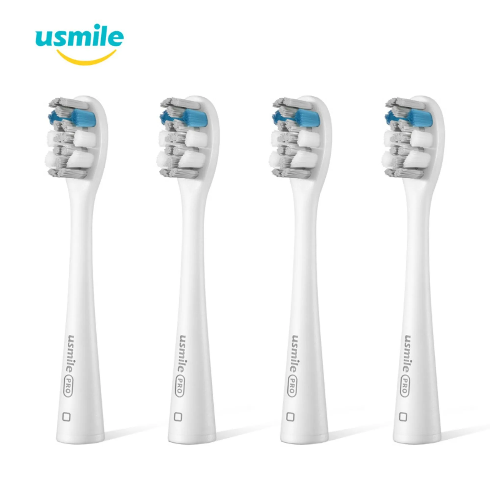 usmile Professional Clean Brush Head - White - 4 Brush Heads