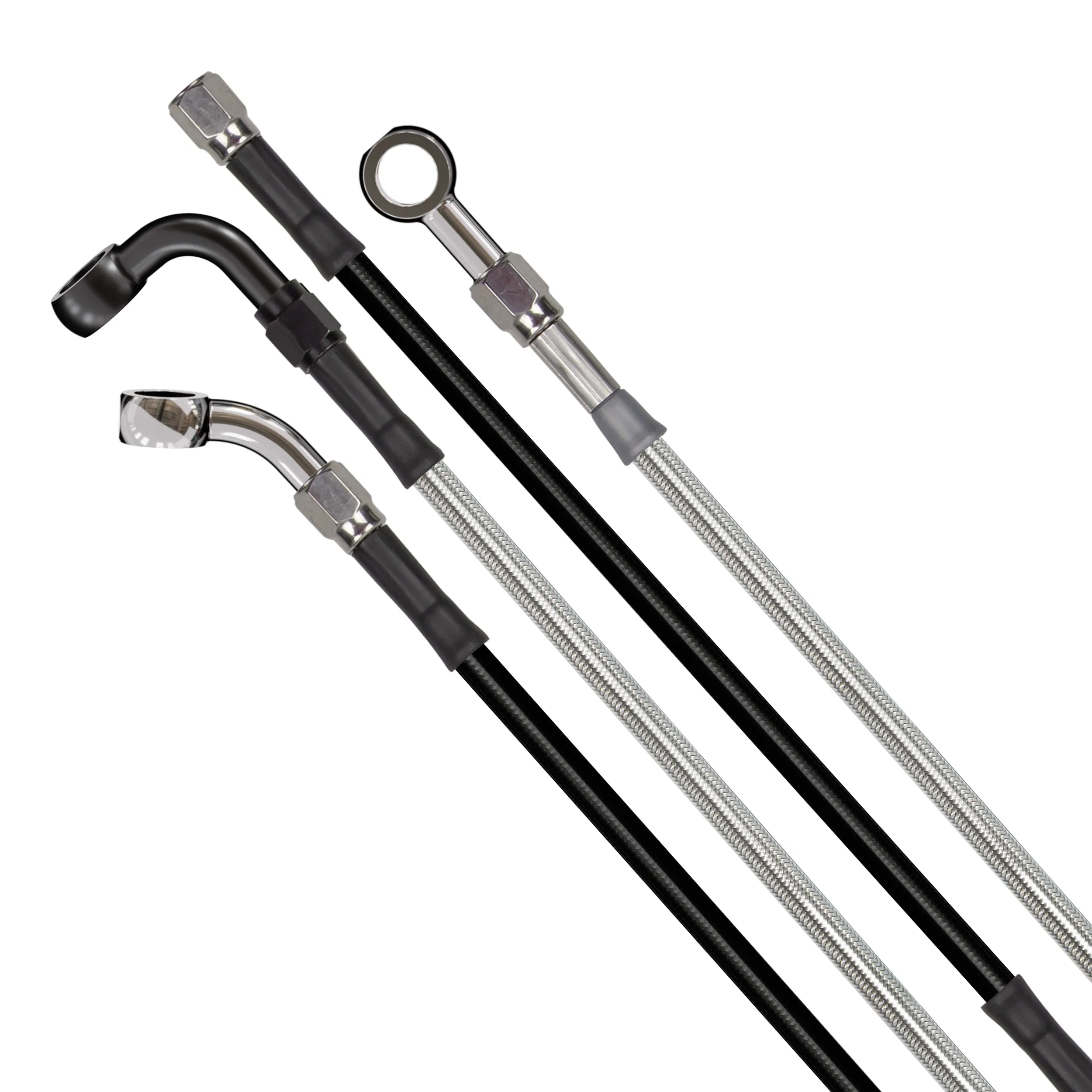 V-TWIN UNIVERSAL BRAKE LINES - CLEAR