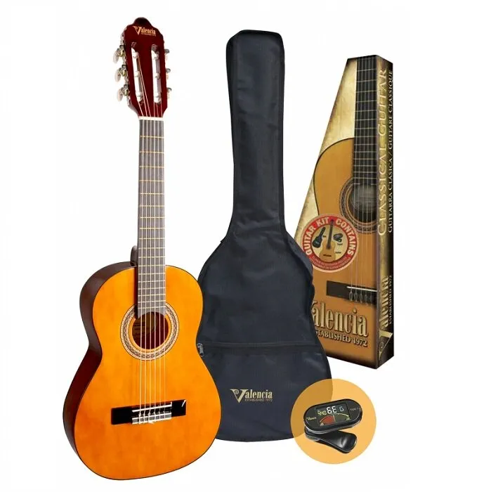 Valencia VC103K Classical Guitar Pack - 3/4 Size  (Natural)