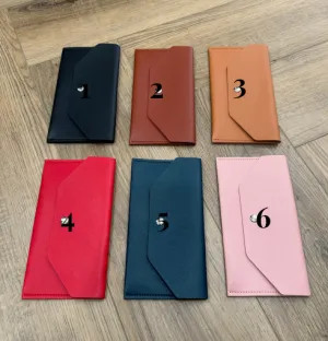 VEGAN LEATHER CASH ENVELOPE  // 6 COLORS