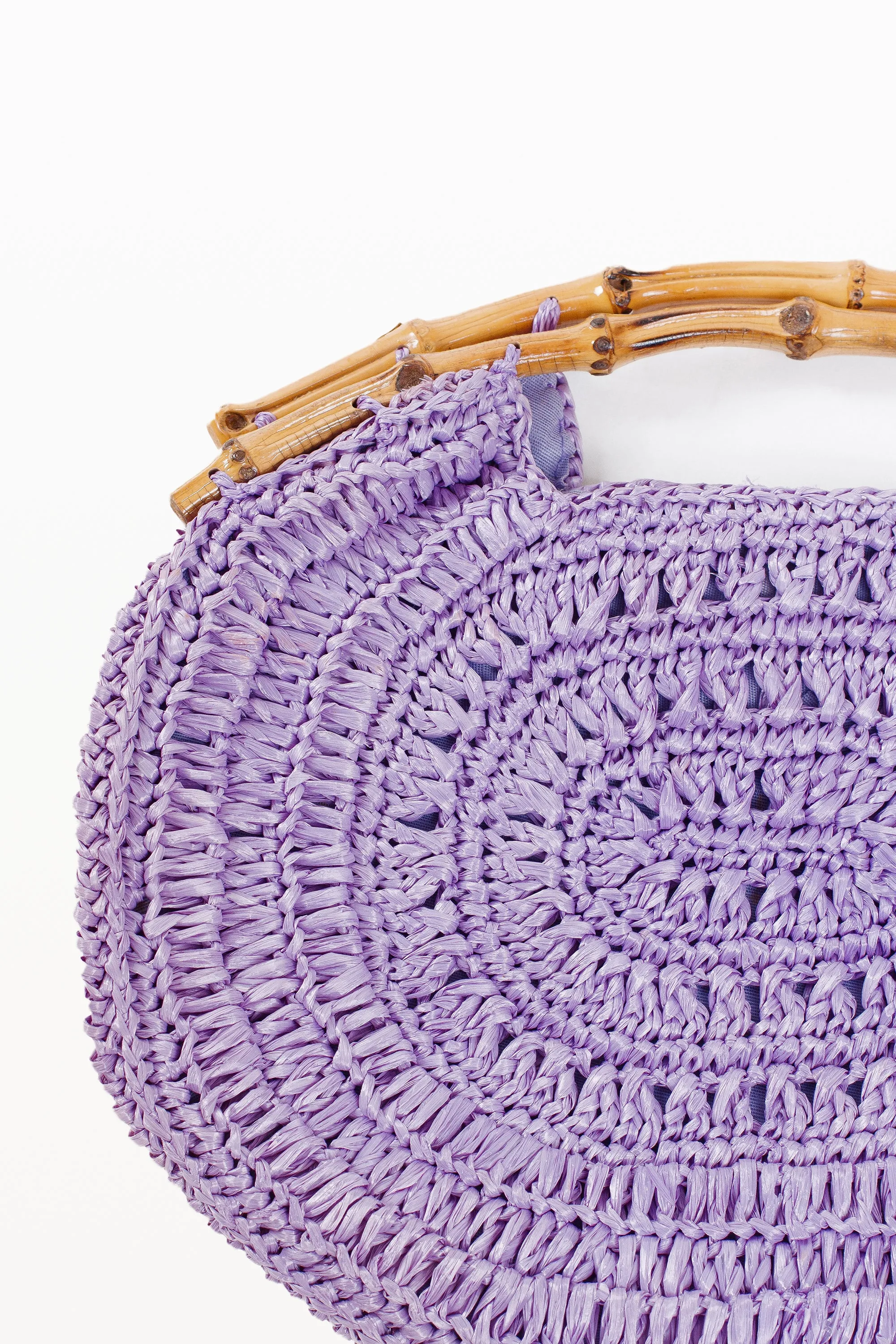 Vintage Pastel Purple Woven Purse