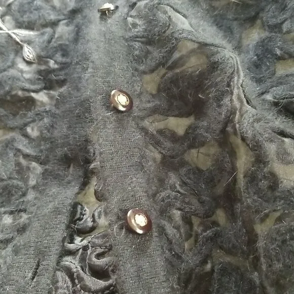 Vintage Eddie Dassin Angora and Lambswool Blend Cardigan Sweater