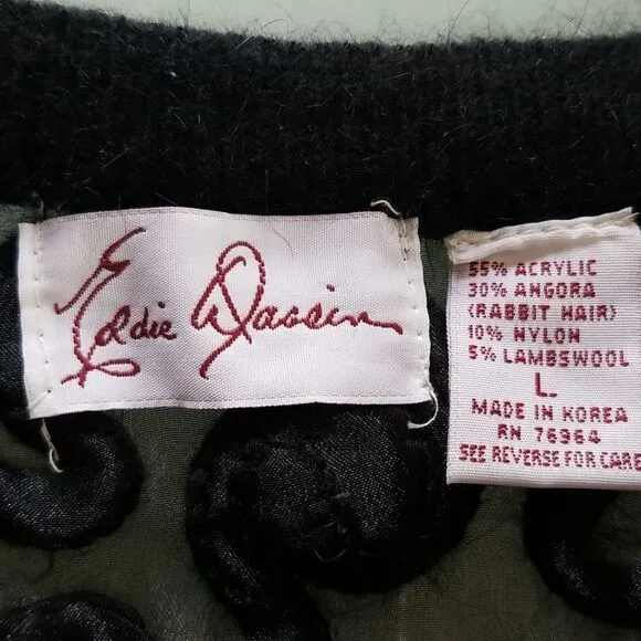 Vintage Eddie Dassin Angora and Lambswool Blend Cardigan Sweater