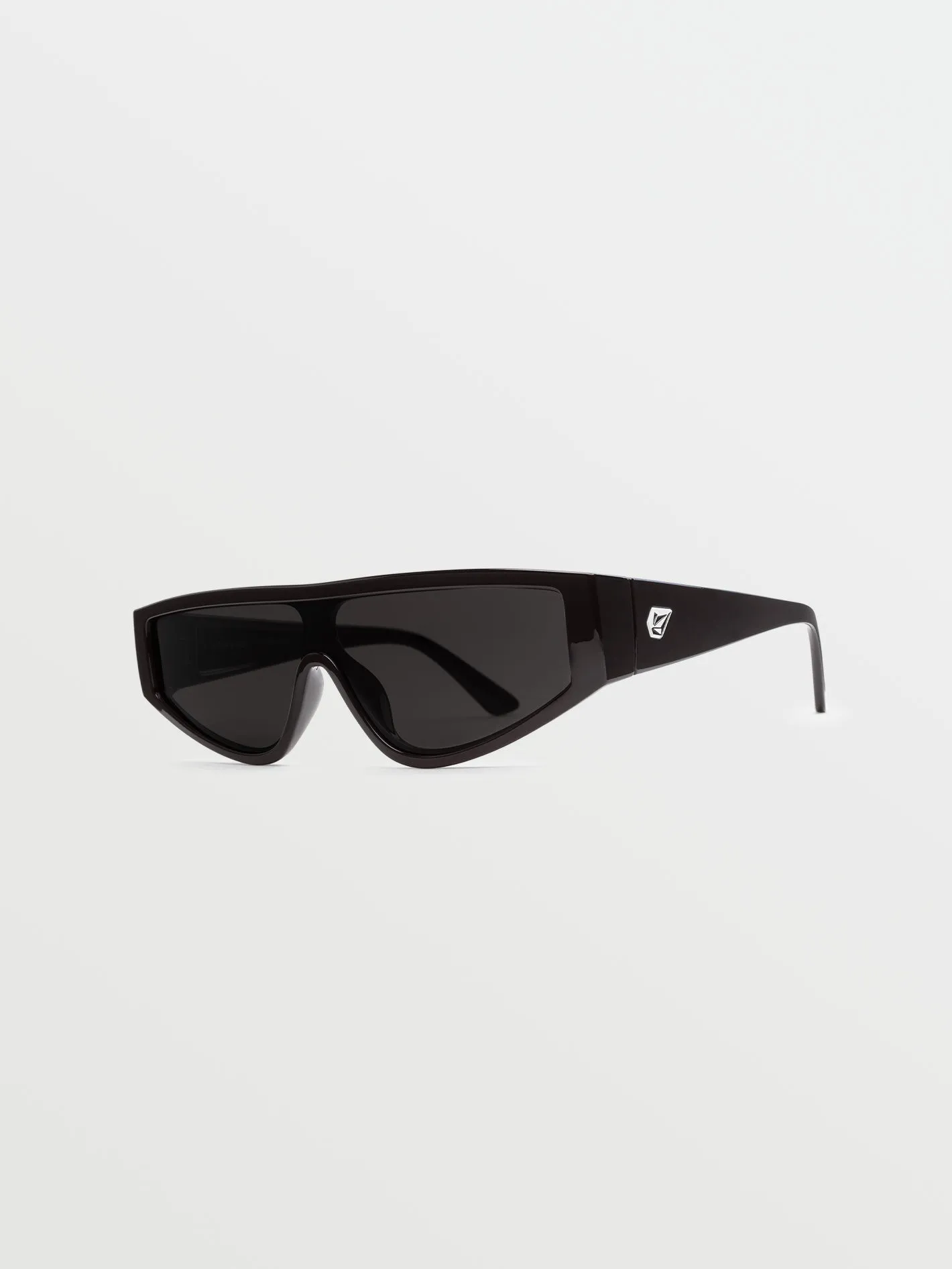 Vinyl Glaze Gloss Black Sunglasses (Gray Lens) - BLACK
