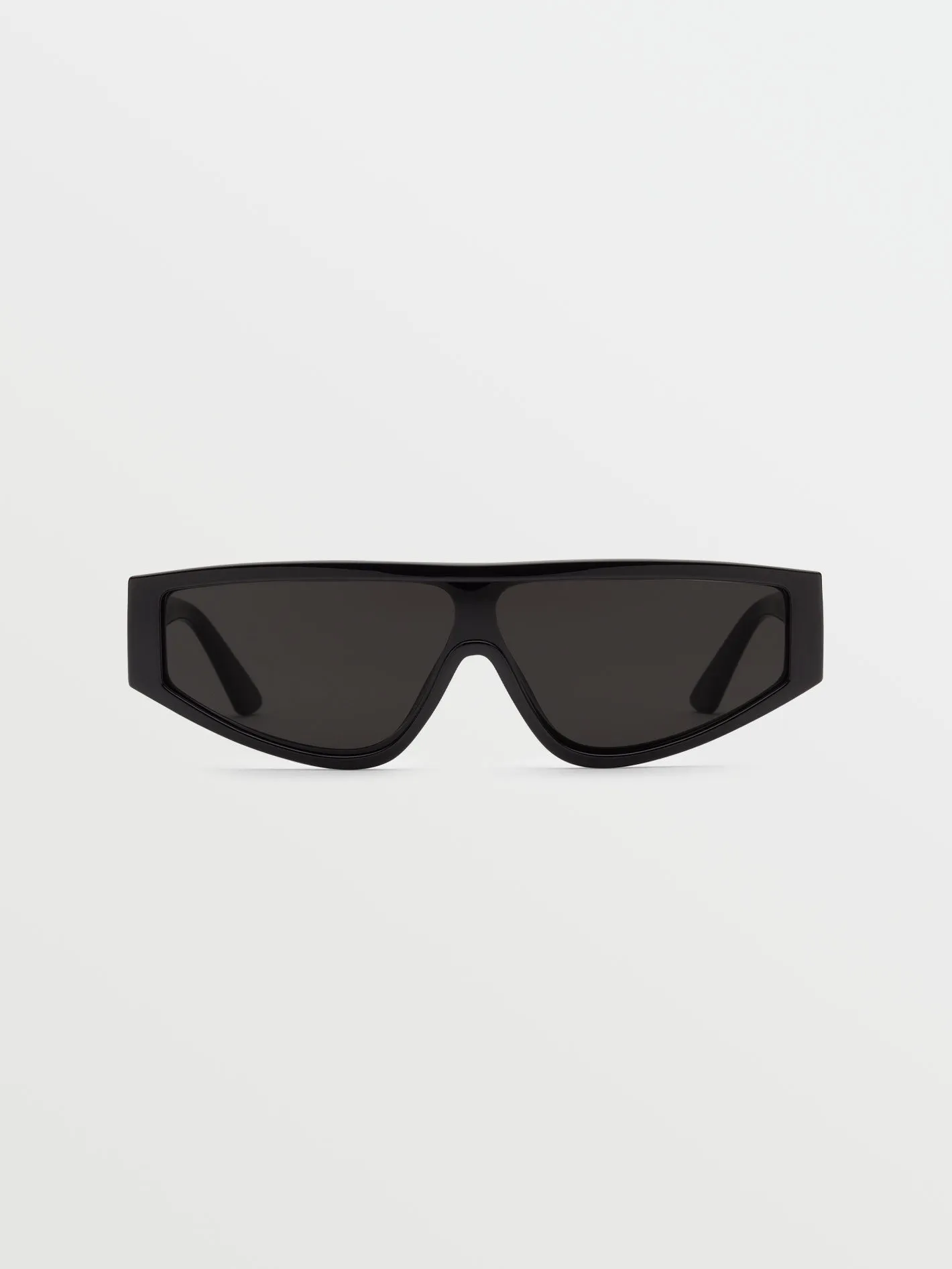 Vinyl Glaze Gloss Black Sunglasses (Gray Lens) - BLACK