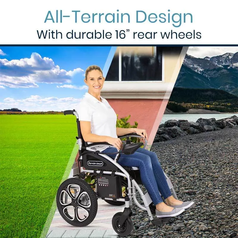 Vive Mobility Compact Power Wheelchair - Foldable Long Range Transport Aid