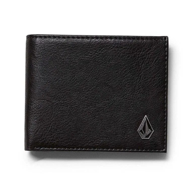 VOLCOM SLIM STONE WALLET - BLACK