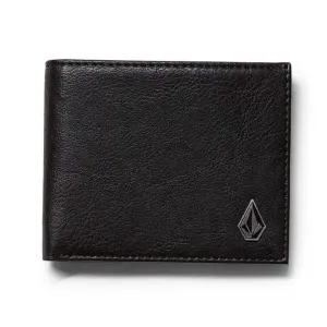 VOLCOM SLIM STONE WALLET - BLACK