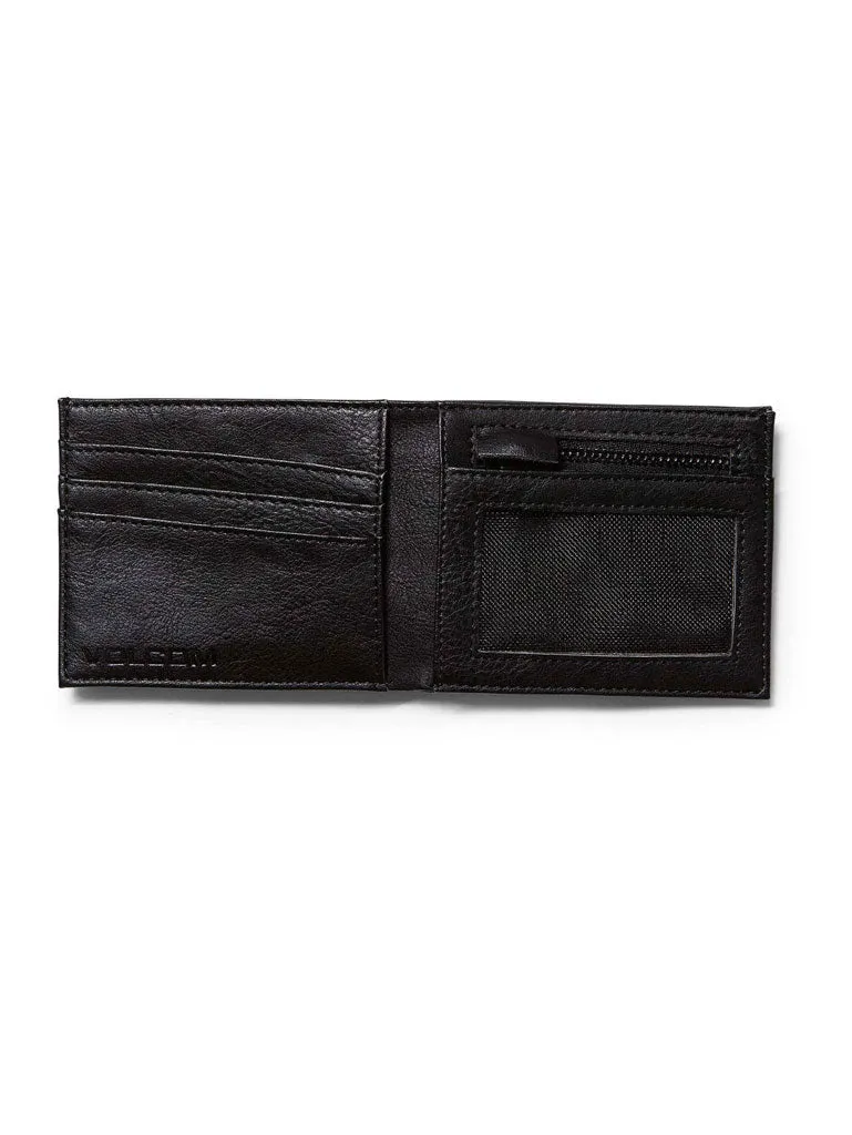 VOLCOM SLIM STONE WALLET - BLACK