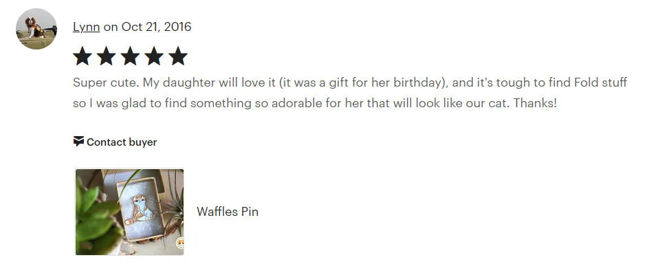 Waffles the Cat Pin