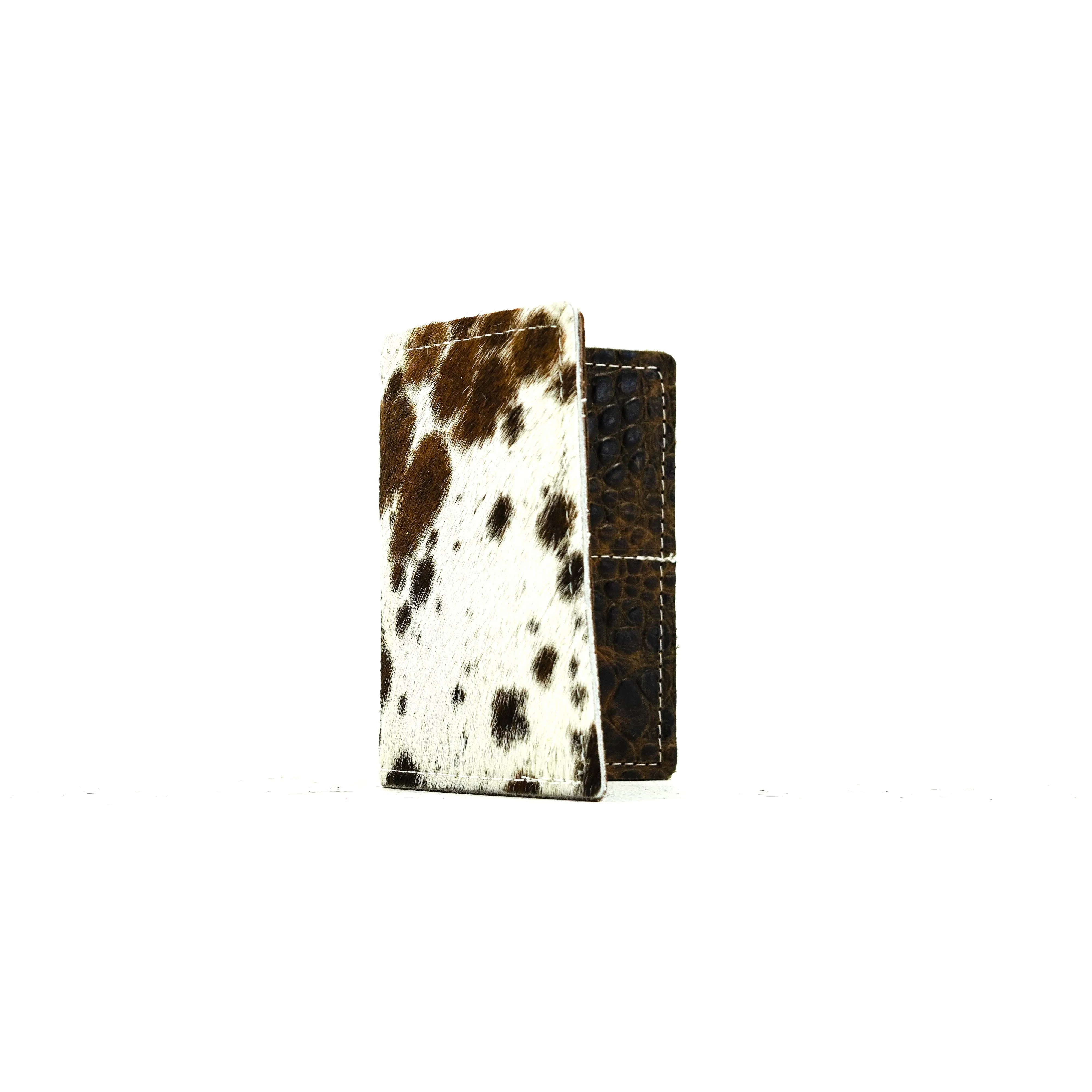 Waylon Wallet - Exotic Brindle w/ Saddle Croc