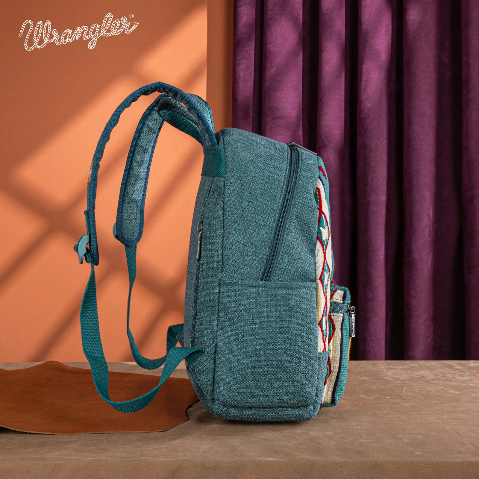 WG174-91153   Wrangler Southwestern  Knitted Backpack - Turquoise