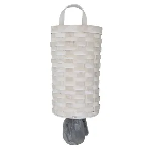 Wicker Grocery Bag Holder (Whitewashed, Case of 9)