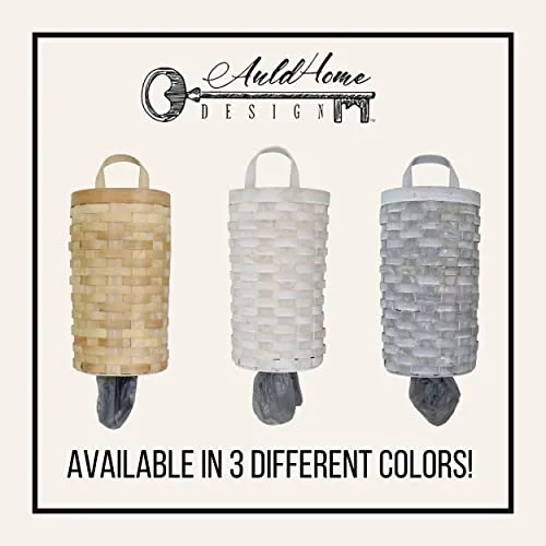 Wicker Grocery Bag Holder (Whitewashed, Case of 9)
