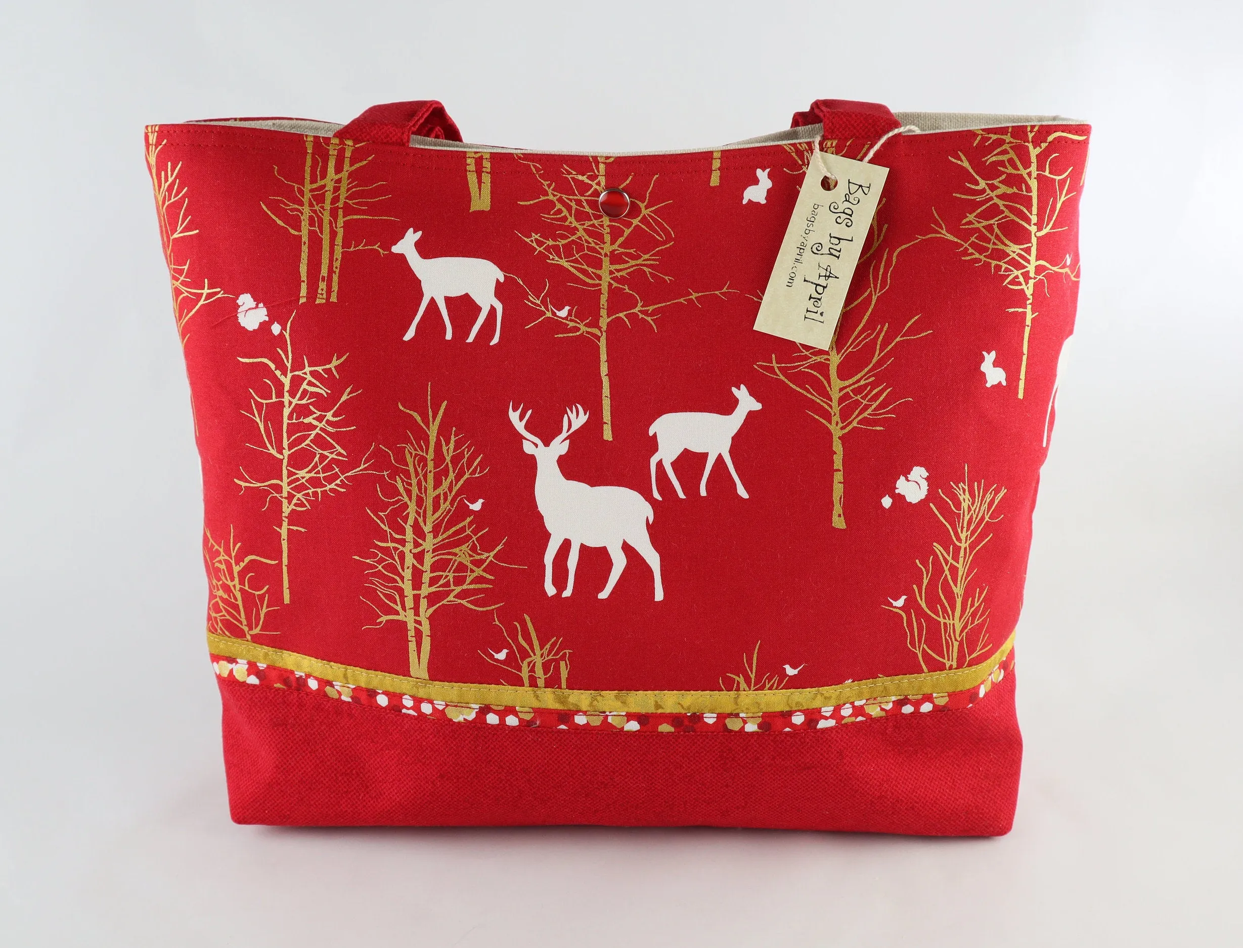Winter Holiday Deer Shoulder Bag Purse