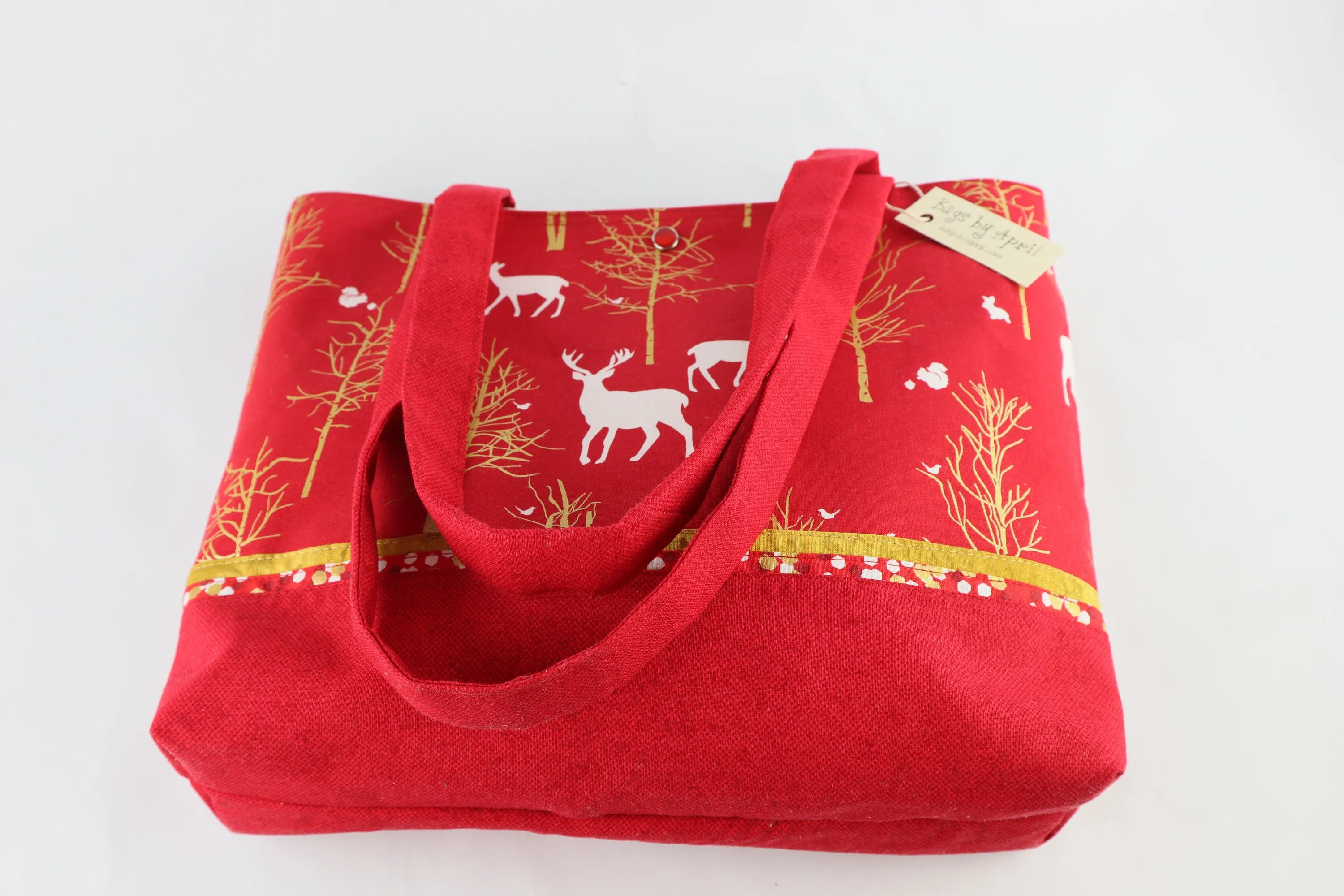 Winter Holiday Deer Shoulder Bag Purse
