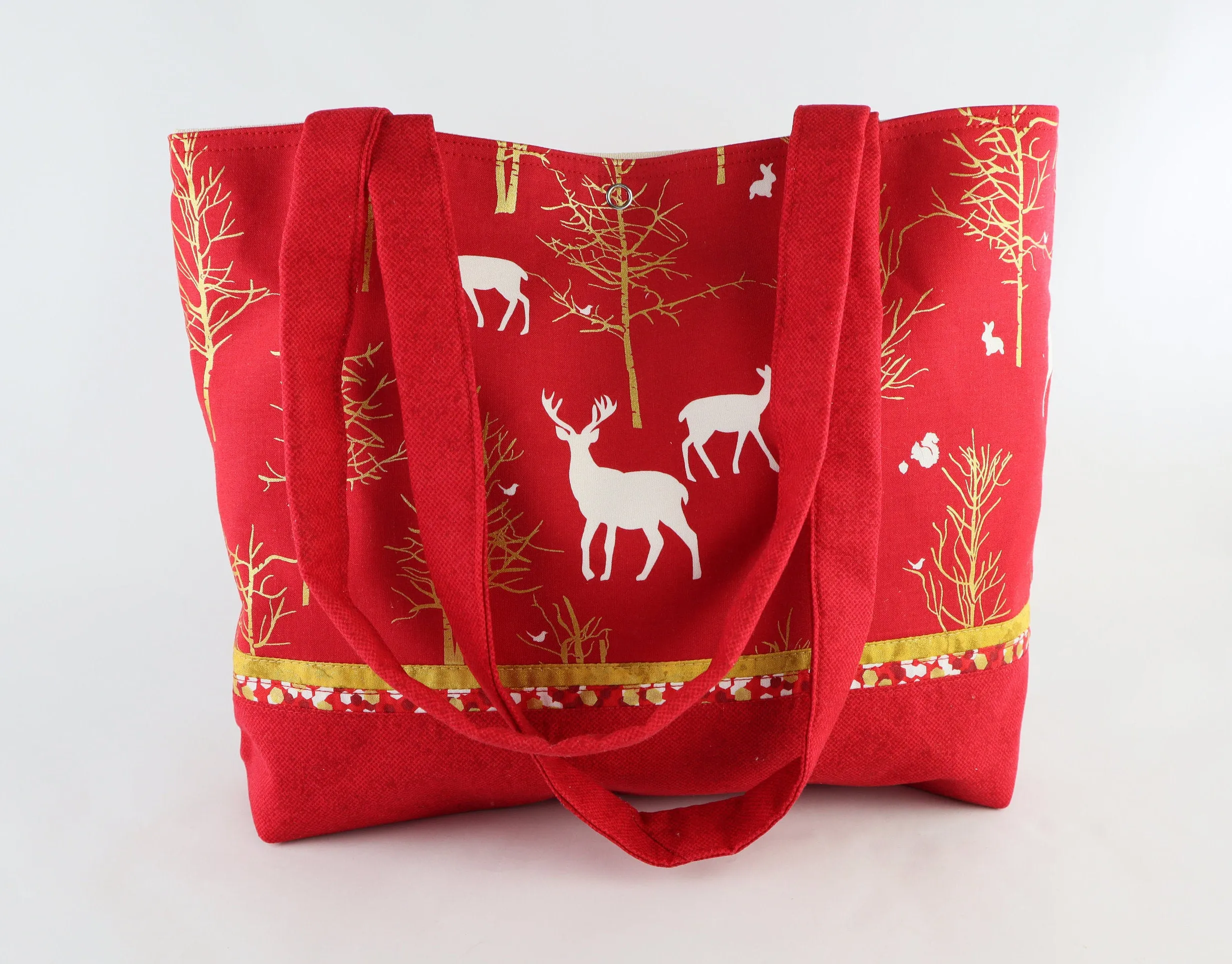 Winter Holiday Deer Shoulder Bag Purse