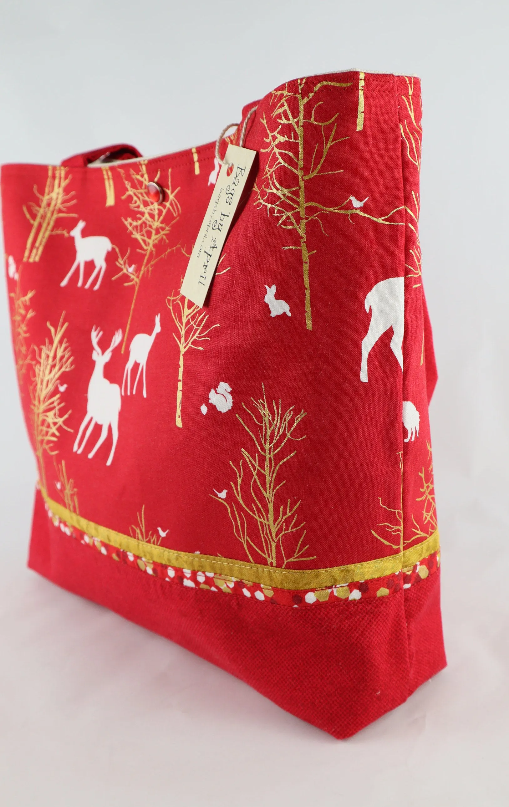 Winter Holiday Deer Shoulder Bag Purse