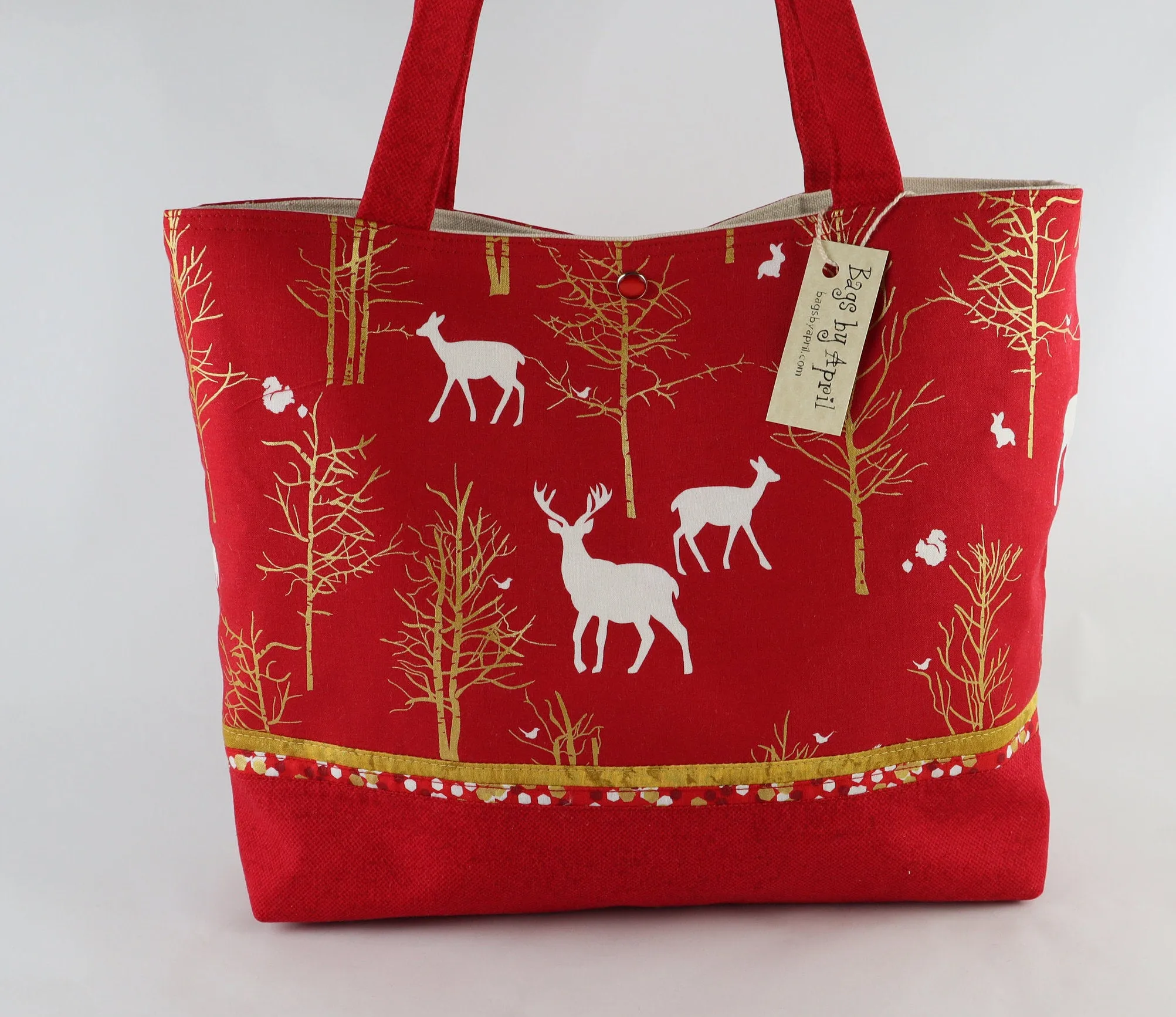 Winter Holiday Deer Shoulder Bag Purse