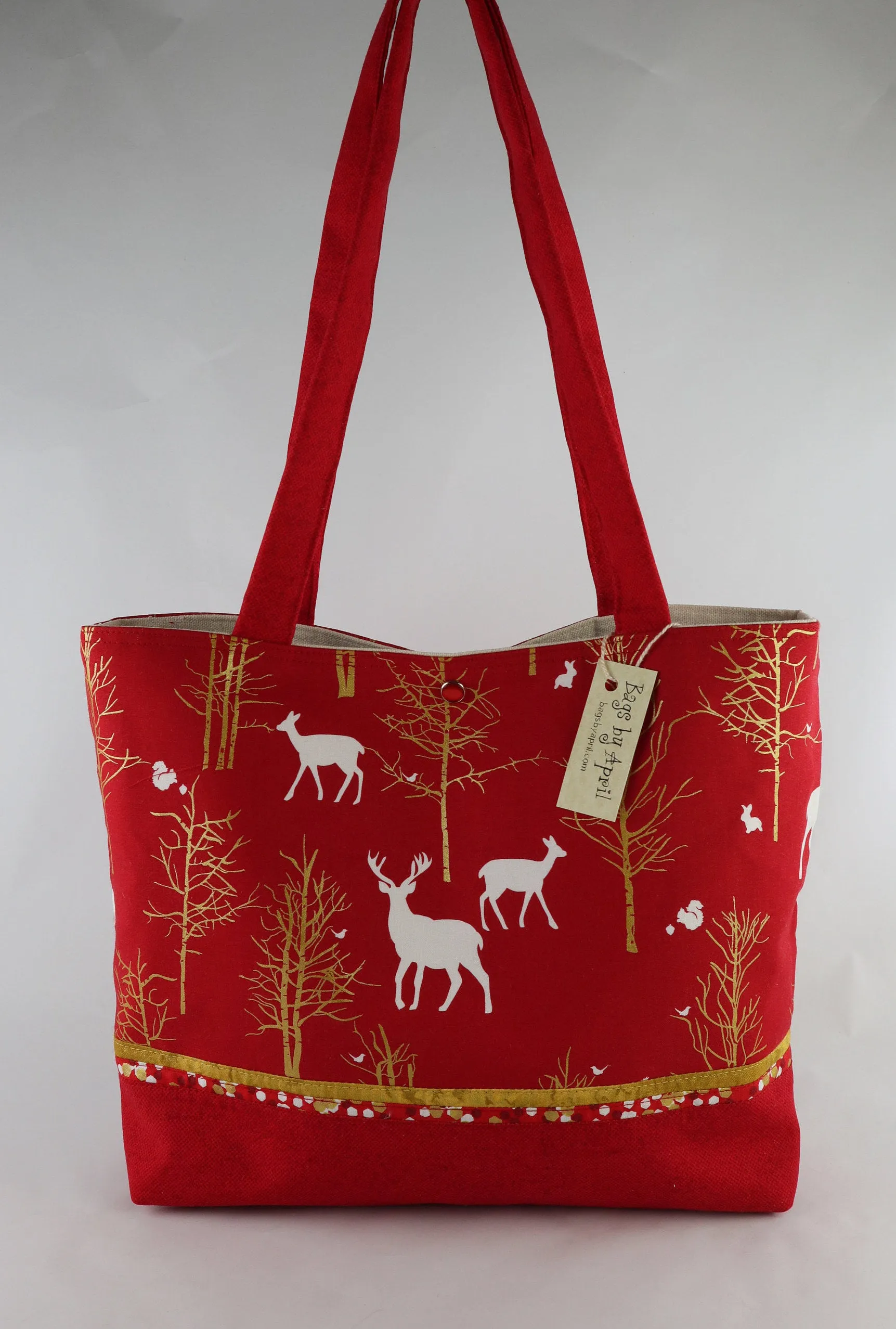 Winter Holiday Deer Shoulder Bag Purse
