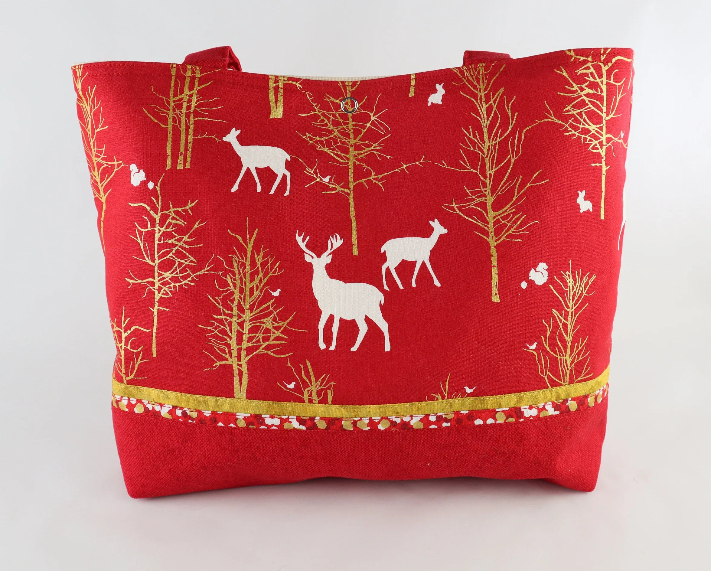Winter Holiday Deer Shoulder Bag Purse