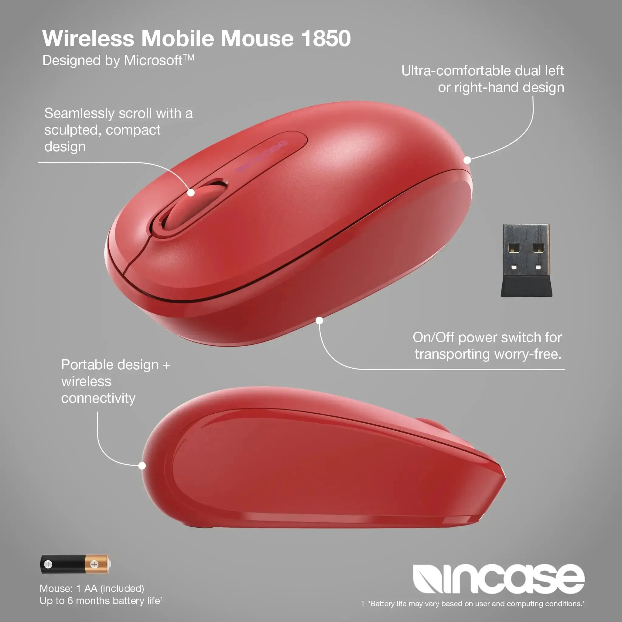 Wireless Mobile Mouse 1850