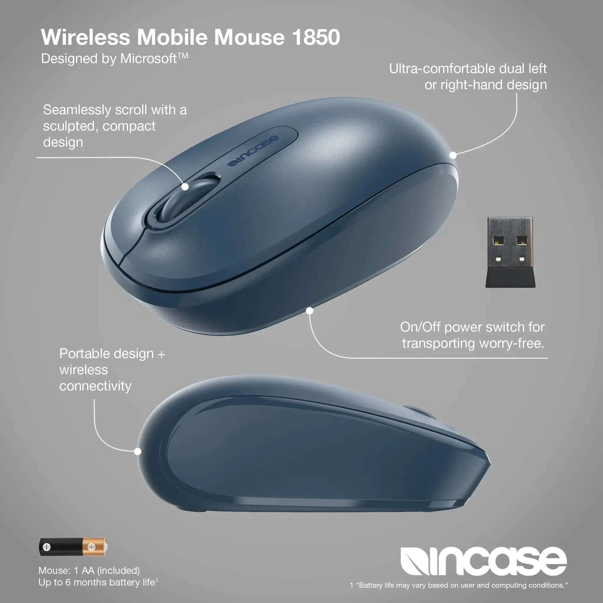 Wireless Mobile Mouse 1850